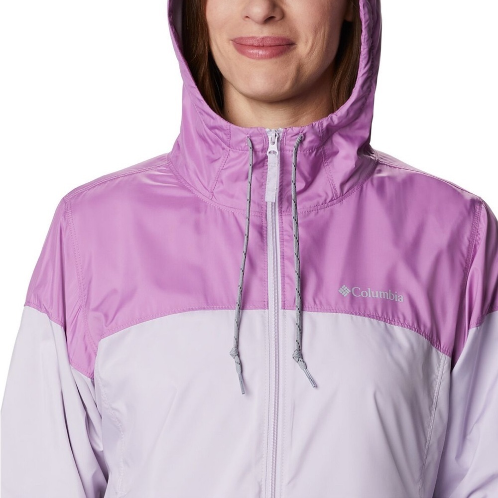 Columbia windbreaker hoodie fleece lined Sz M Women's Lavender Lilac Ski - Picture 2 of 16